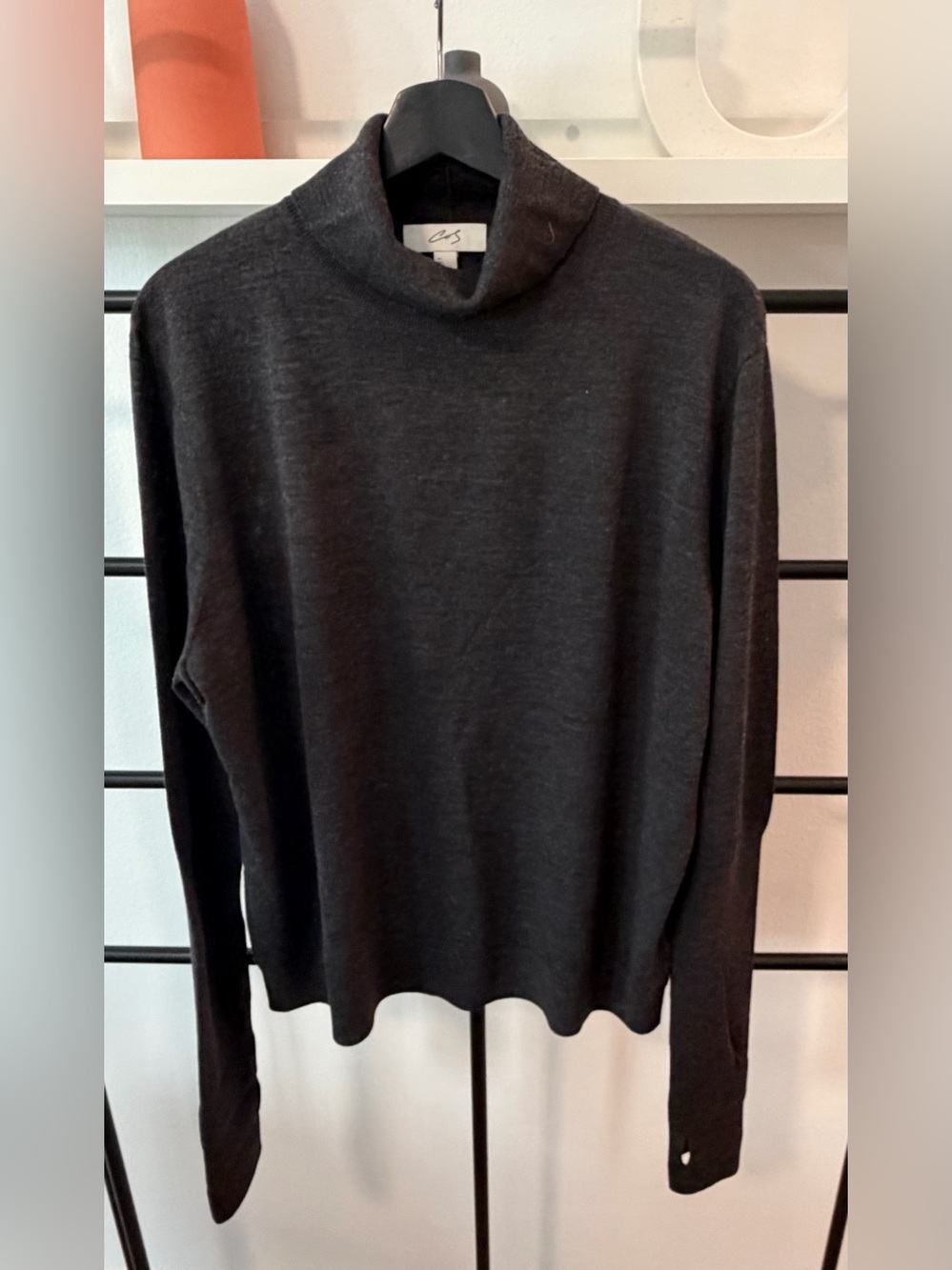 COS Women’s Charcoal Turtleneck Sweater